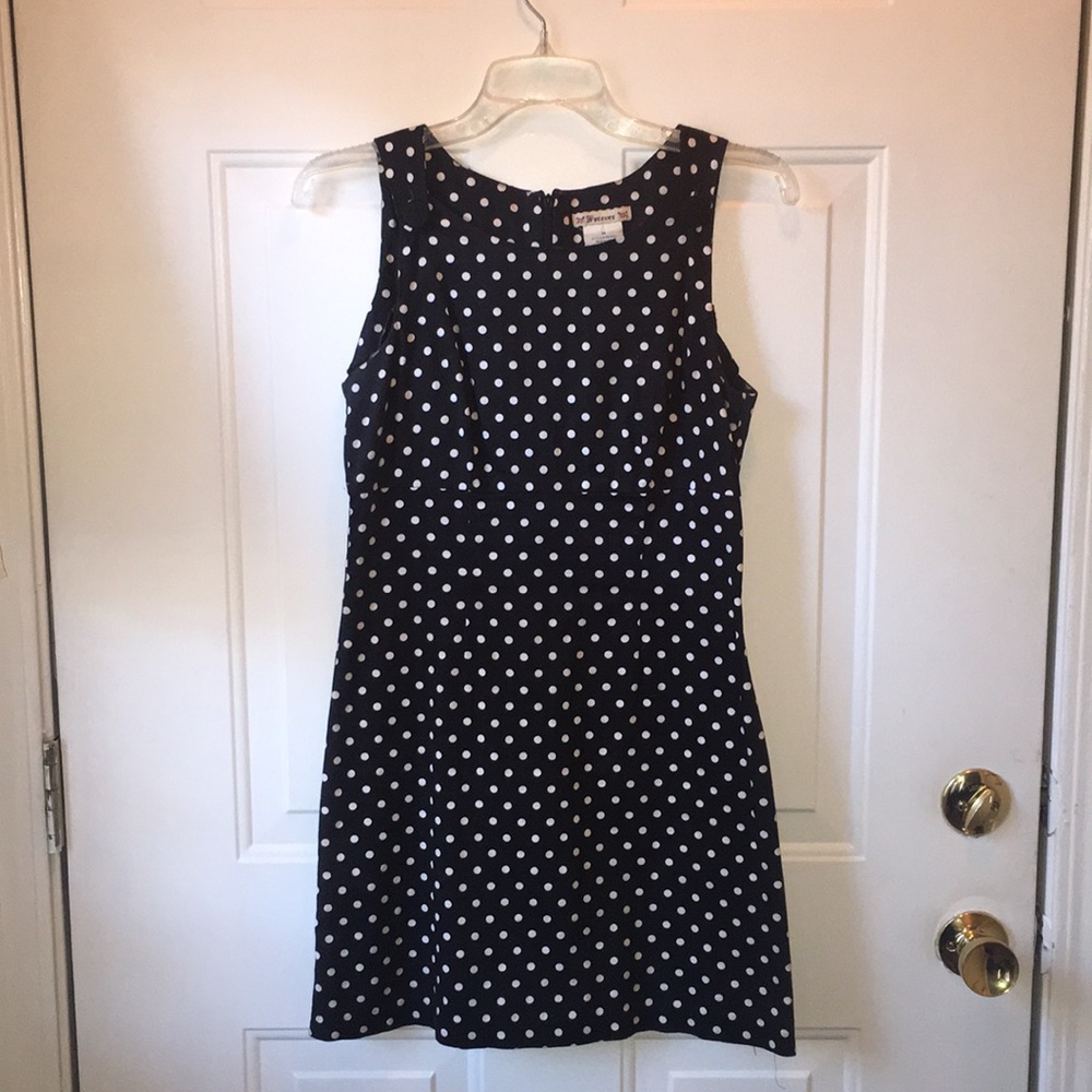 Black and white polka dot dress